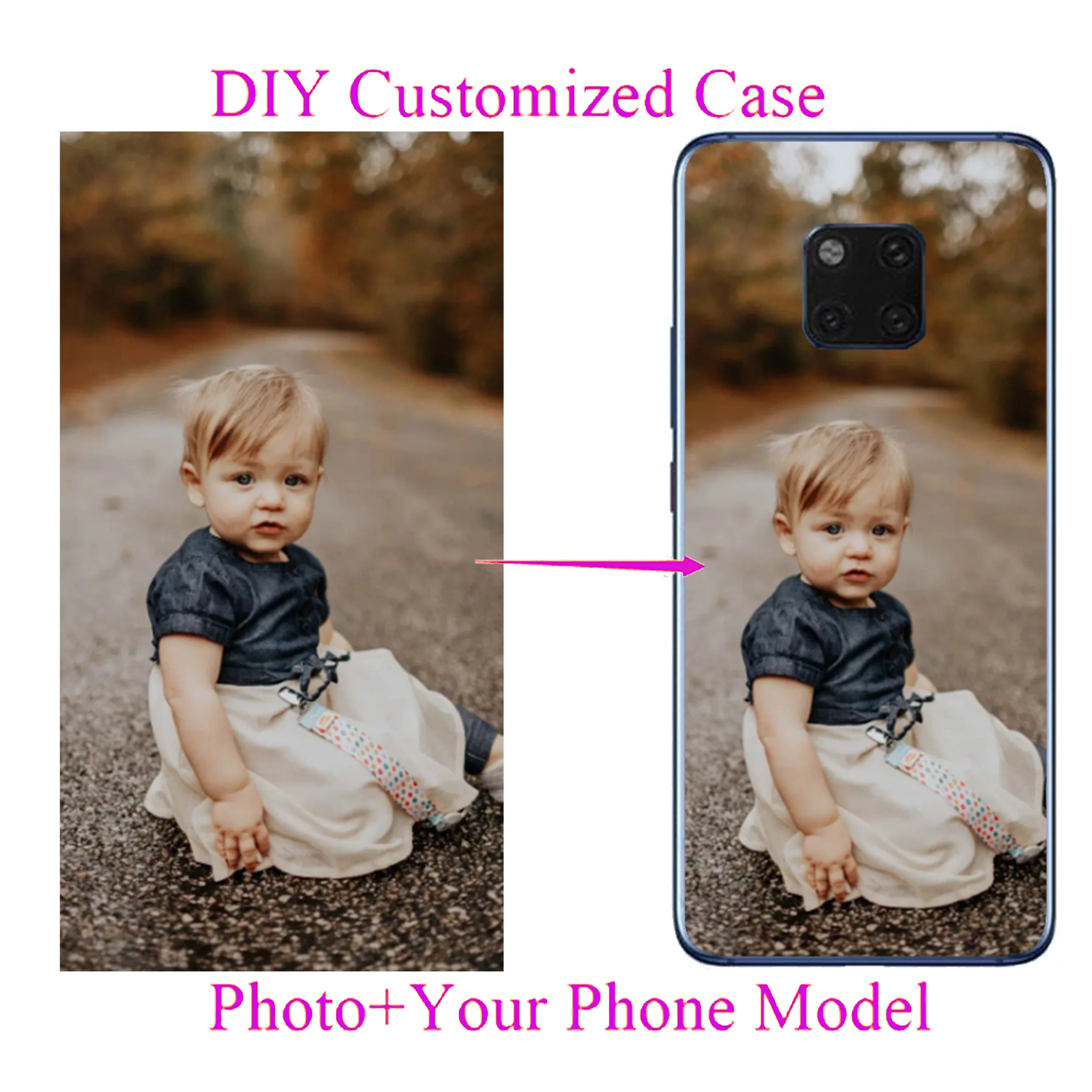 

DIY Logo back Custom Photo Phone Case Cover Soft Silicone Cover Case for Huawei P30 P20 Mate 20 Mate 10 Pro Lite P smart Honor