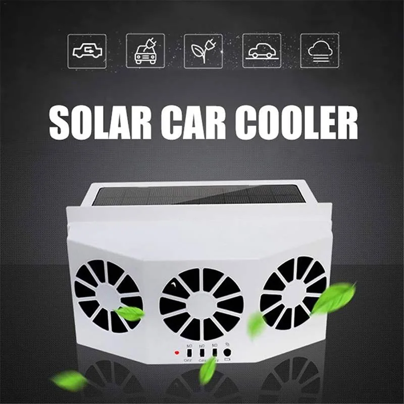 

Solar Car Exhaust Fan Multipurpose Vehicle Ventilator Portable Universal Radiator Cooling Fan for Garden Auto Cooler