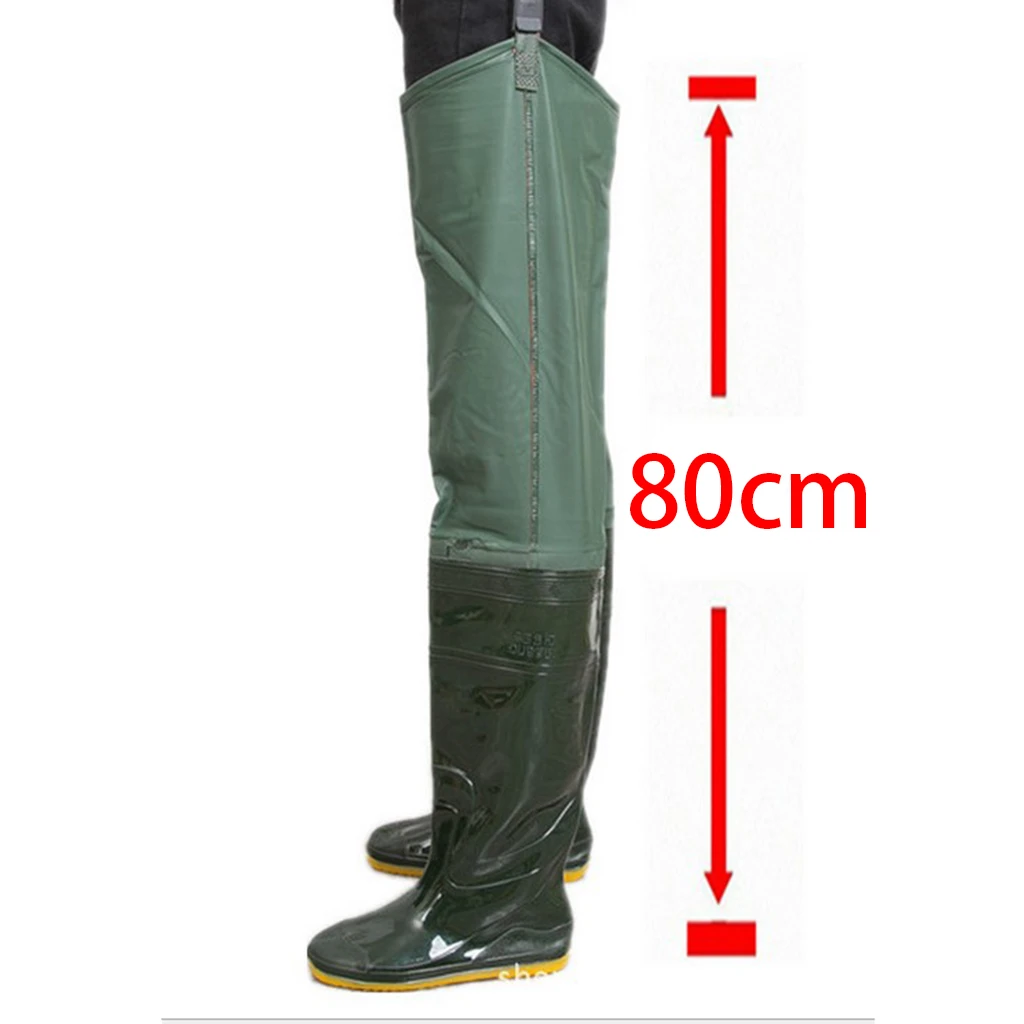 Waterproof Fishing Boots Waders Over Knee Hip Soft Sole