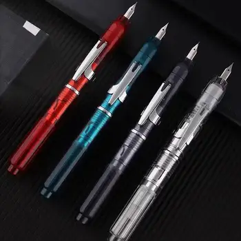 Press-Type Fountain Pen Plastic Ink Pen EF/F Nib Converter Filler Students Stationery Writing Color Fountain Pens Office Supplie 2