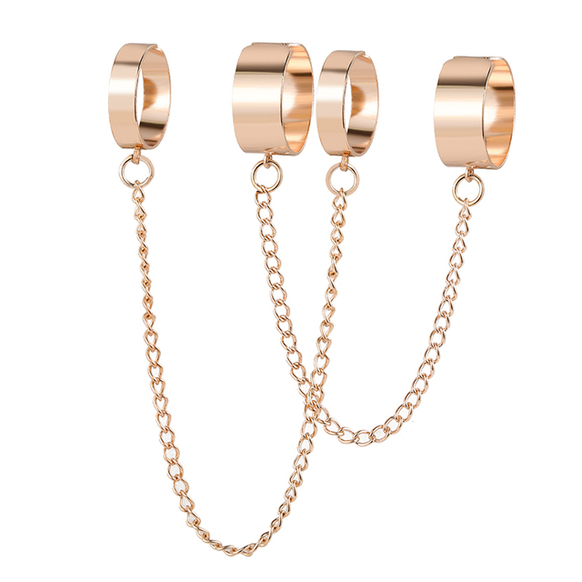 Punk Cool Hiphop Chain Rings Multi-layer Adjustable Open Finger Rings Set Alloy Man Rings for Women Party Gift Jewelry