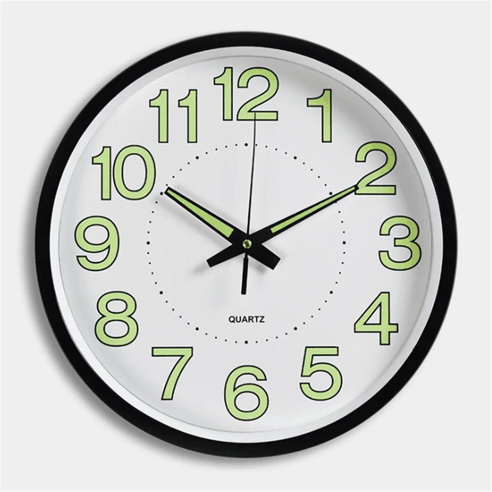 black Светящиеся Настенные часы большие часы Horloge 3D DIY акриловые зеркальные наклейки кварцевые Duvar Saat Klock современный немой - Цвет: black