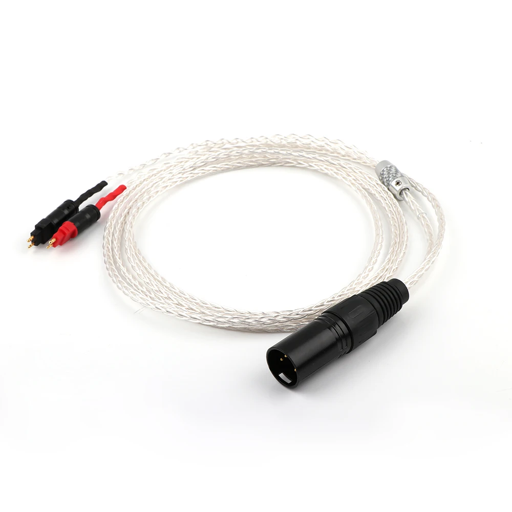 8Cores OCC Silver Plated Headphone Upgraded Cable BALANCED XLR Cable for HD650 HD600 HD660s HD6XX UP OCC Silver Plated Copper
