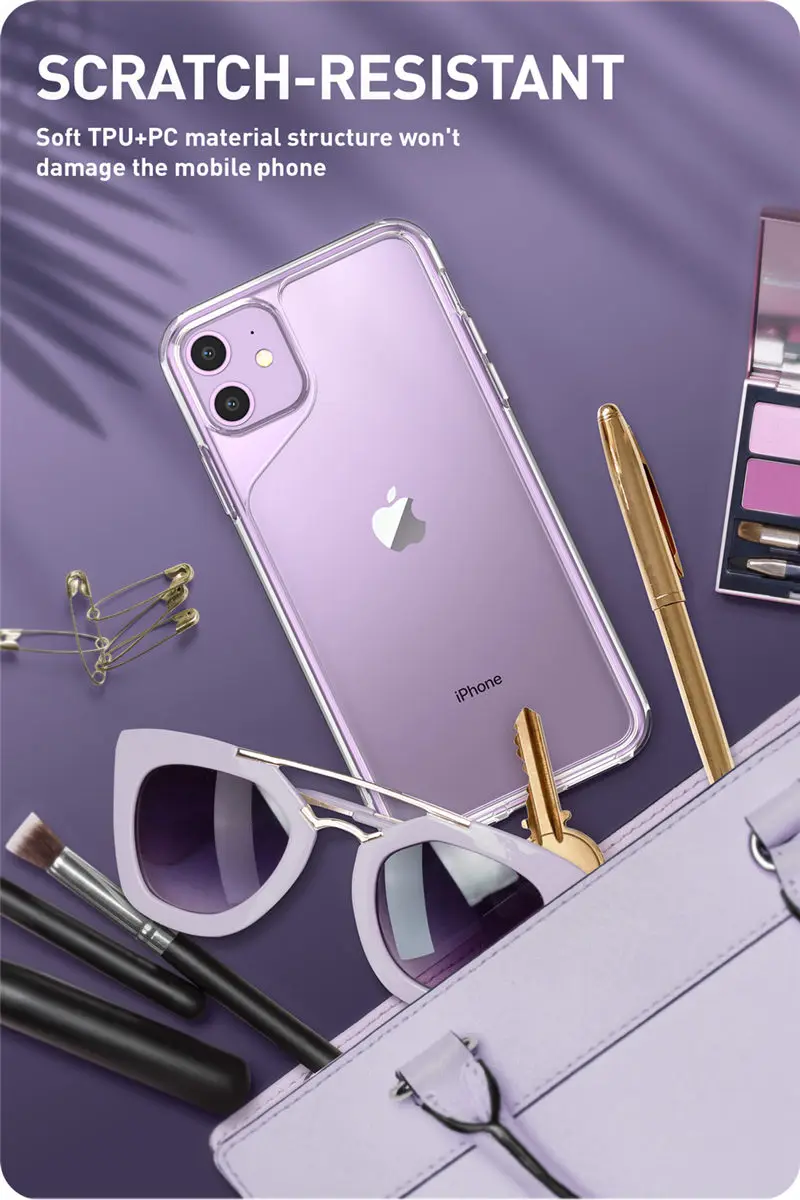 Чехол для iPhone 11 6,1 дюйма( выпуск) i-Blason серии Halo устойчивая к царапинам прозрачная задняя крышка для iPhone 11 6,1 дюймов Чехол