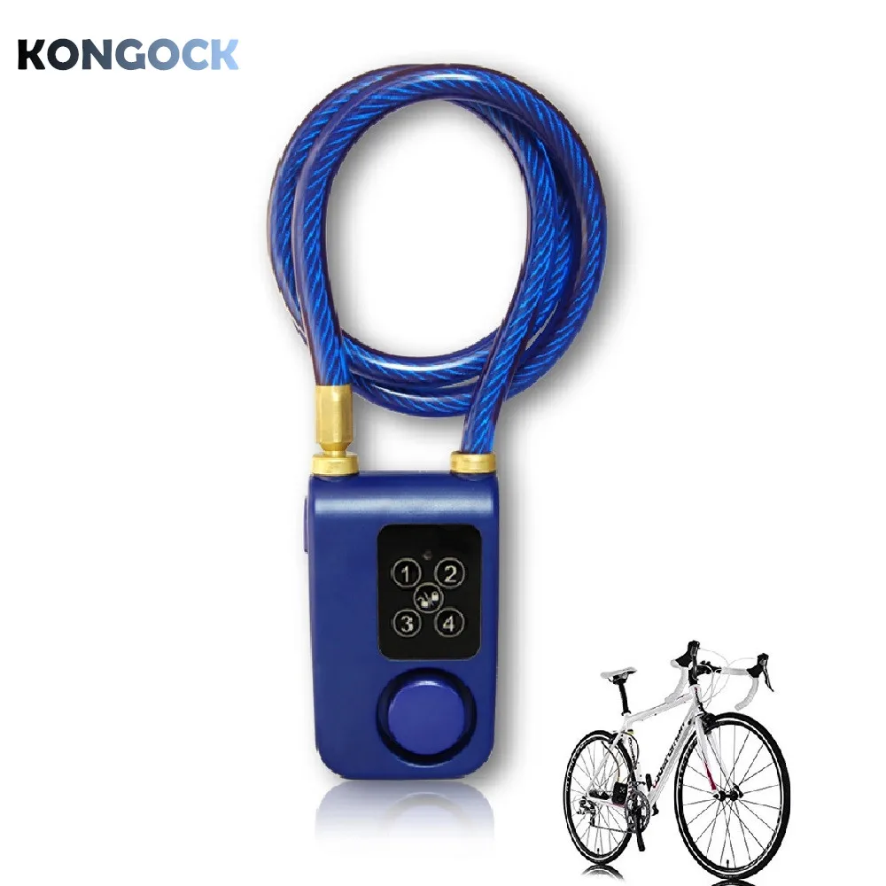 

Electric Digital Smart Door Lock With Wire Rope Waterproof Home Anti Theft Lock With 110dB Alarm For Door & Bicycle