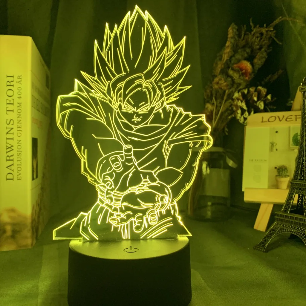 3d лампа Dragon Ball Z Goku рисунок ночной Светильник для детей украшение для спальни уникальный подарок на день рождения ребенка аниме гаджет светодиодный ночной Светильник