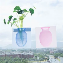 10 шт. силиконовые липкие настенные Волшебные вазы для растений, контейнер для украшения листьев, аксессуары для тела, уличные чайники ручной работы, бутылки с цветами