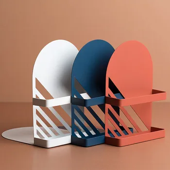 

Simple iron bookshelf desktop book document storage clip Shelf Office Desk Book block storage rack