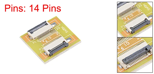 14 Pin Uxcell 1 шт. Расширение Разъем Aapter для FFC FPC IC посылка с открытым Pad для Lap Top ладонь Top Note Pad более длинная установка - Цвет: 14 Pin