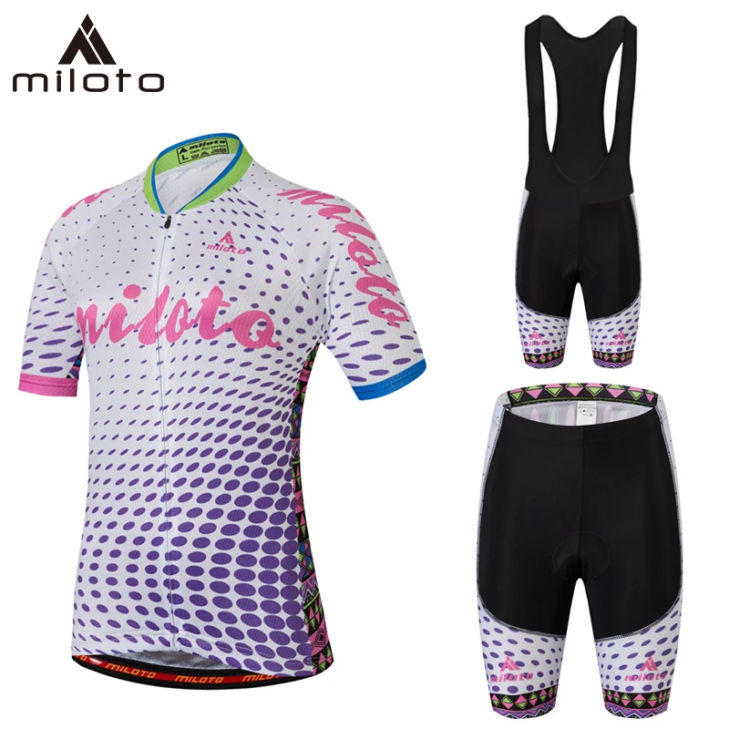

Miloto Women Cycling Sets Triathlon Suit Roupa Ciclismo Short Sleeve Bicycle Clothing Summer Quick Dry Maillot Ropa Ciclismo