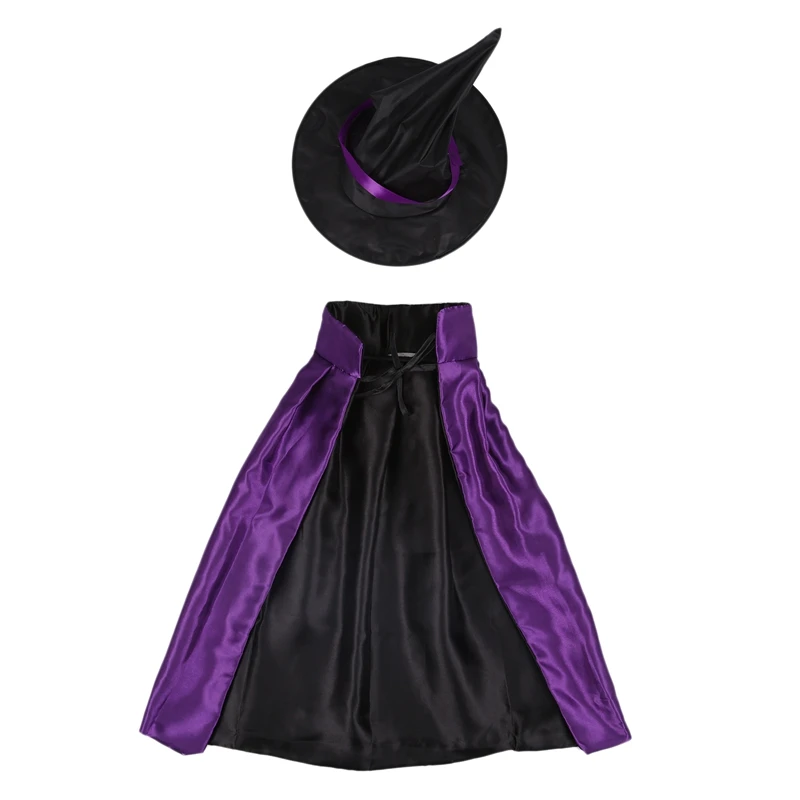 

Preparing for Halloween-Halloween Christmas Cosplay Witch Double Layer Children'S Cloak Cloak