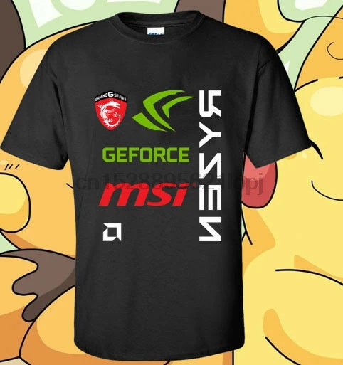 

RYZEN X MSI X NVIDIA PC GAMERS Black T-shirt S to XXL
