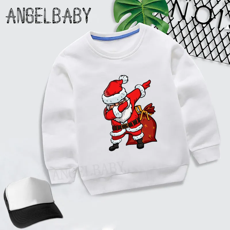 Personalized Baby's 1-4 Christma Hoodie Sweatshirt Winter Coat Toddler Baby Kids Cartoon Costume Name for Girls Clothes,dKMT341