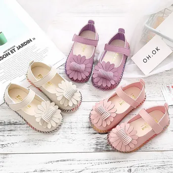 

Girls Short Princess Shoes Autumn Toddler Infant Kids Baby Big Flowers Shoes Baby shoes Baby toddler shoes Hot Selling New 2019