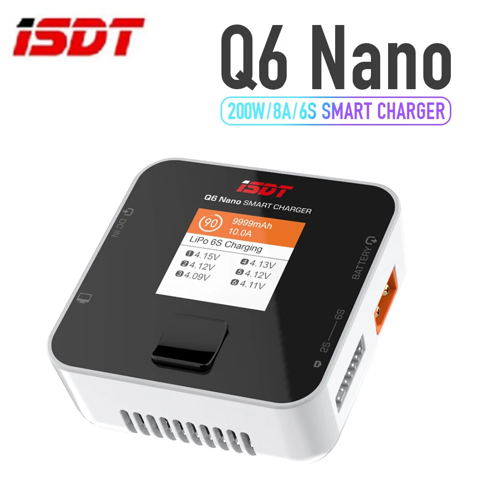 ISDT Q6 Nano BattGo 200W 8A Lipo Battery Charger for 1-6S Lipo 