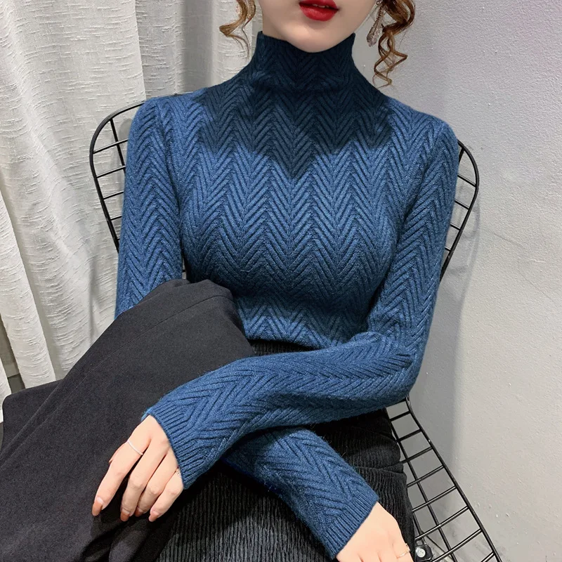 

shirt women's inner layer 2021 new autumn and winter women's clothing popular style versatile foreign style knitted top