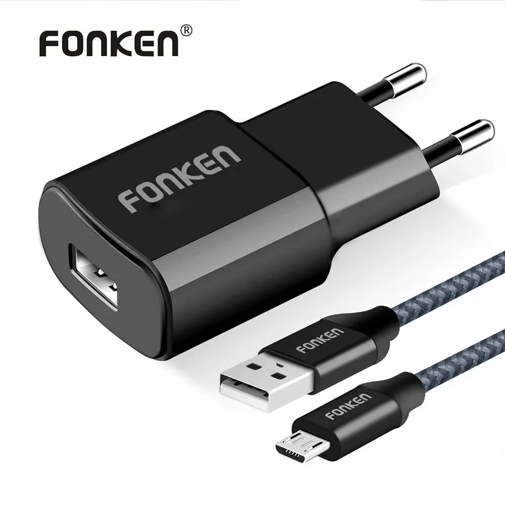 FONKEN Quick Charge 3,0 USB зарядное устройство Быстрая зарядка QC 3,0 2,0 18 Вт с быстрым зарядным кабелем настенный адаптер для мобильного телефона зарядное устройство s