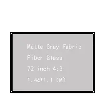 Thinyou Matte Gray Fabric Fiber Glass 72inch 4:3 Home Projection Screen Film Theater  Movie Video Screen for Projector