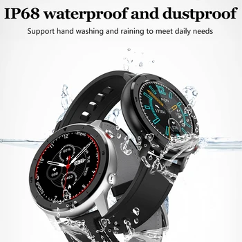 

LIGE New Smart Watch Men IP68 Waterproof 1.3 Inch Full Round Touch Screen Heart Rate Blood Pressure Oxygen Monitor Smartwatch