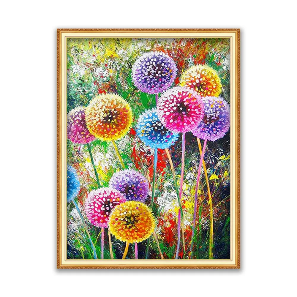 Flower DIY Cross Stitch Embroidery 11CT Kits Craft Needlework Set Printed Canvas Cotton Thread Home Decoration