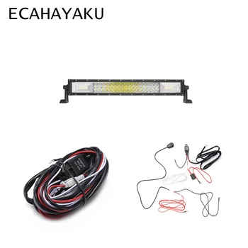 

ECAHAYAKU Tri-row 20" 324W Curved LED Light Bar Combo Beam Work Light Bar 12V 24V with 2M Cable for 4x4 Off-Road ATV Trucks UTE