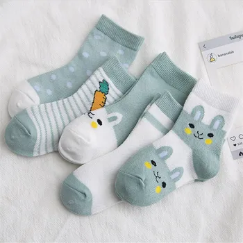 

1 pair Children's Sock Spring Summer New Boys Girls Cotton Thin Breathable Baby Mesh Sock white soft for newborn toddlers infant