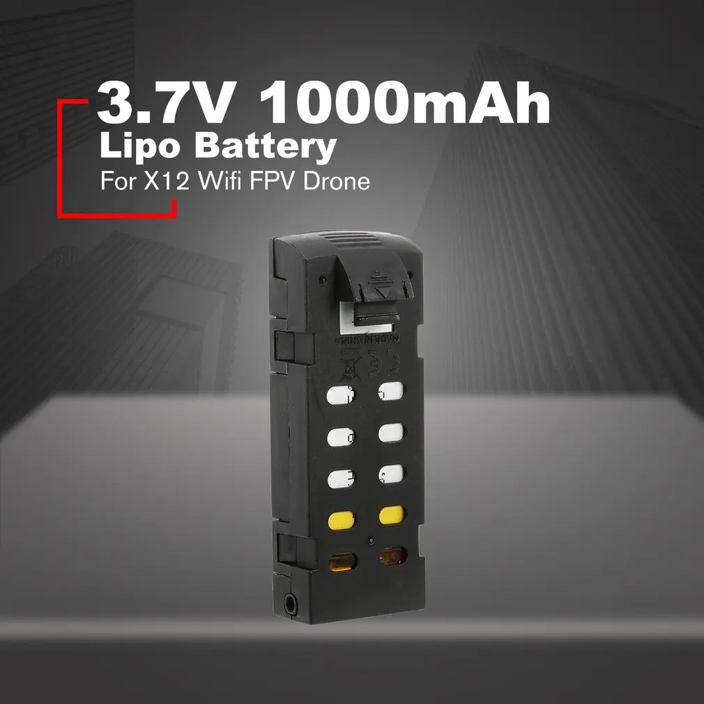 Радиоуправляемый Дрон игрушки 3,7 V 1000mAh батарея Lipo для X12 Wifi FPV Дрон Квадрокоптер запасные части перезаряжаемые аксессуары
