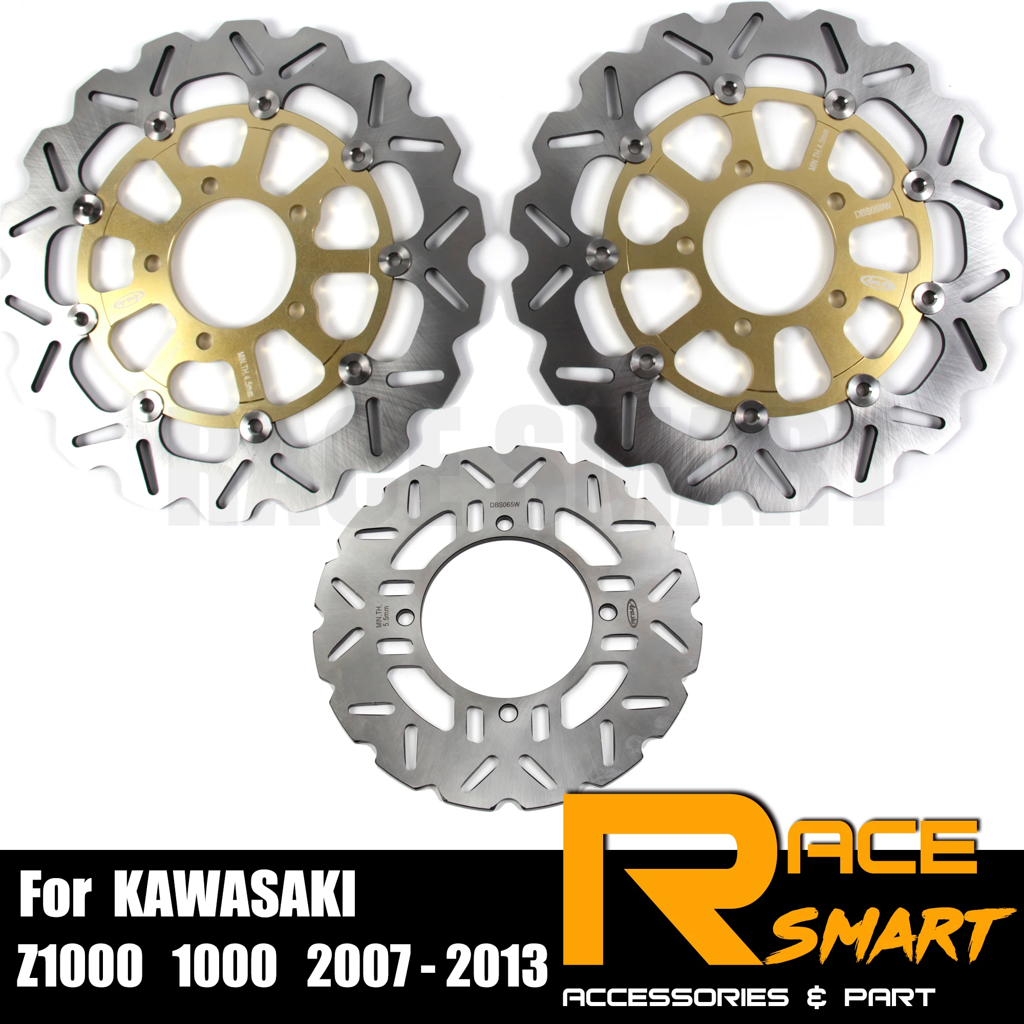 Rider Мотоцикл CNC передний задний тормозной диск для KAWASAKI Z1000 1000 2007-2013 Плавающие мотоциклы тормозные диски 2008 2009 2010