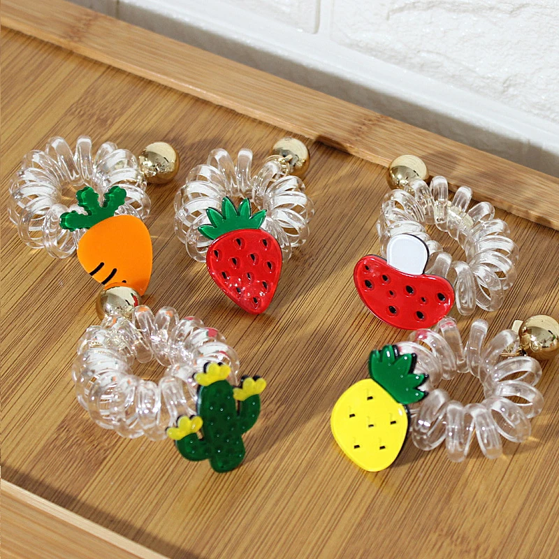 

Hot Fruit Elastic Hair Bands For Baby Girls Candy Color Cartoon Non-trace Baby Headband Newborn Infant Hair Band Accessories