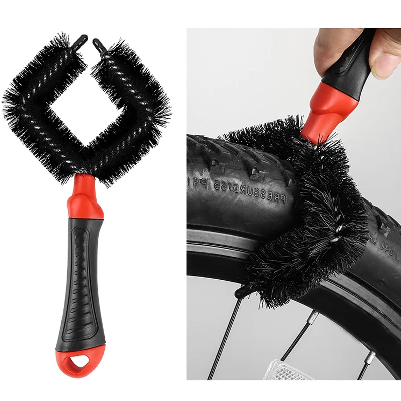 Топ!-щетка для чистки велосипеда MTB колеса велосипеда обода шины щетка для мытья Набор инструментов для уборки многофункциональная велосипедная ступица зубчатая щетка