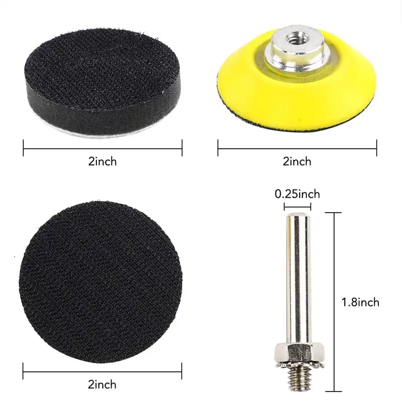 FPPO 2 inch 120PCS Sanding Discs Pad Kit for Drill Grinder Rotary Tools with Backer Plate 1//4 Shank Includes 60-5000 Grit Sandpapers