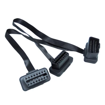 

Y Type Male To Dual Female OBD 2 Professional Test Diagnostic Cable 16 Pin Accessory Durable Splitter Connector Flat Extension