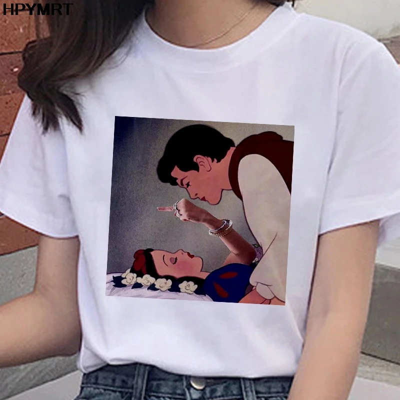 2020 New summer spoof Mona Lisa Print T Shirts Women aesthetics funny Tshirts Casual Short Sleeves Tops t-shirt Female Clothing