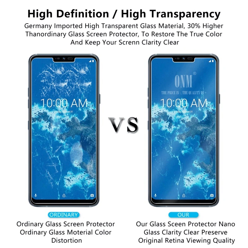 2 шт закаленное стекло для LG G7 One Стекло протектор экрана 2.5D 9H Премиум Закаленное стекло на thr для LG G7 One защитная пленка