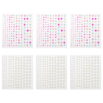 

12 Sheets Fake Beads Chic Handwork Pearl Sticker Diary Decorative Stickers DIY Pearl Sticker for Nail Salon Decor