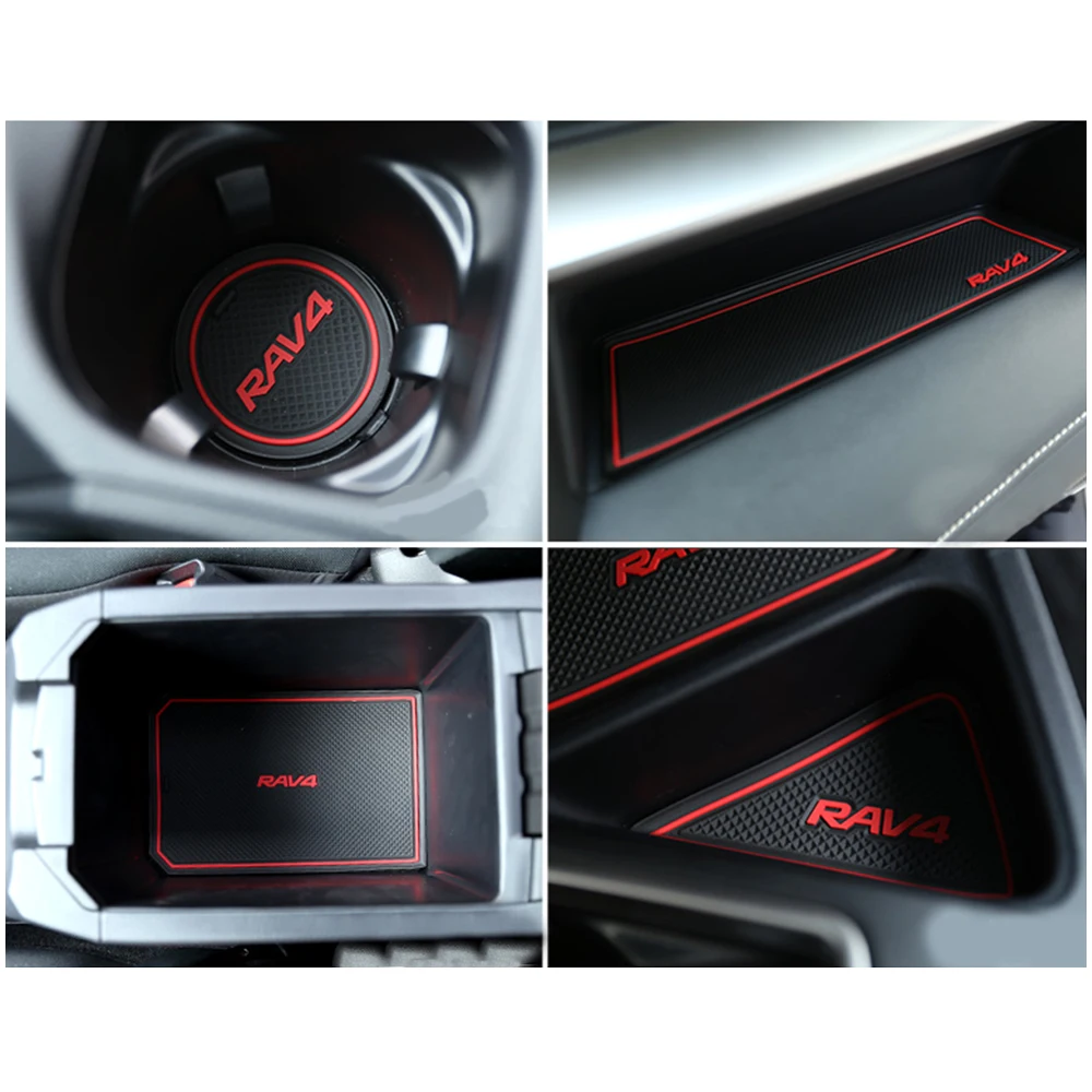 Для 2013 Toyota RAV4 40 XA40 автомобильный паз ворота Слот подлокотник хранения резиновый нескользящий коврик для чашки