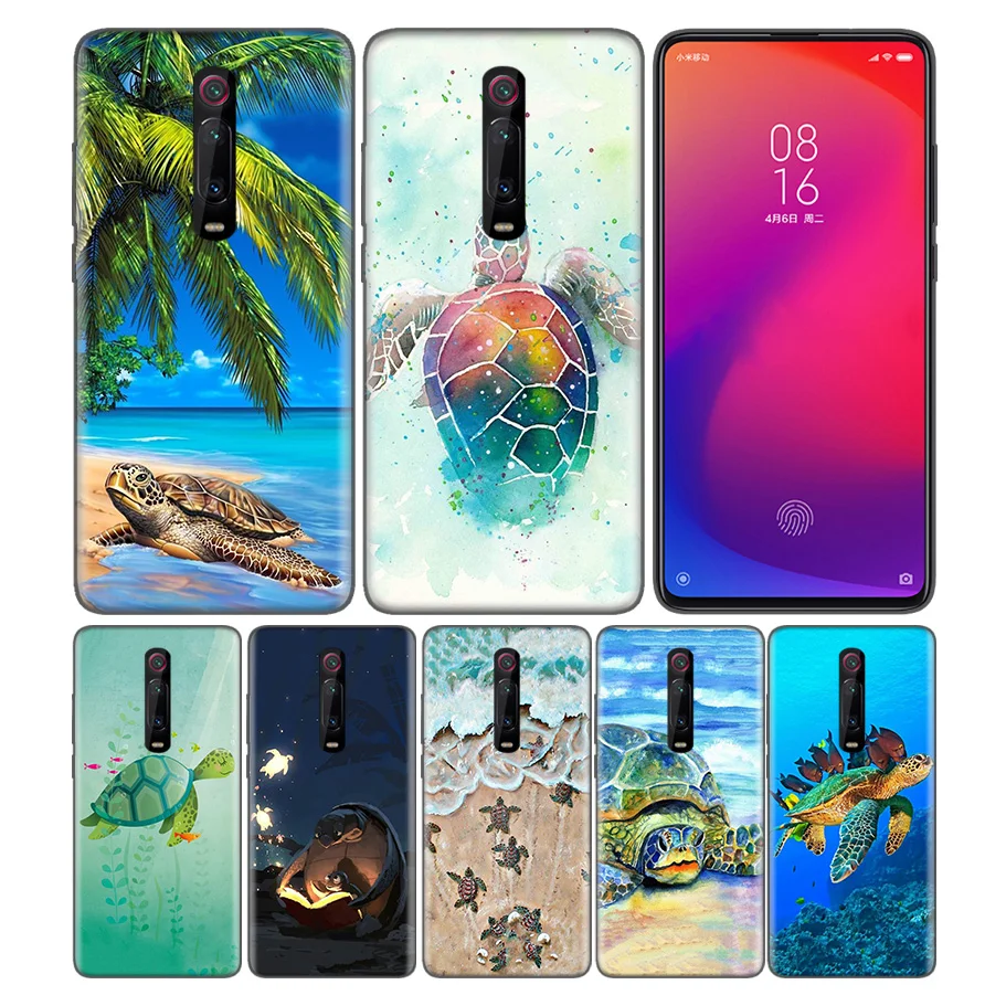 

Silicone Case Cover for Xiaomi Mi A1 A2 A3 8 Lite Play 9T CC9 Redmi Note 5 7 6 A 7S GO Y3 K20 Pro F1 Shell Sea Turtle Aqua
