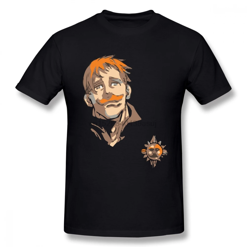 Футболка с надписью Lord Escanor The Seven Deadly Sins Camiseta Мужская футболка хлопковая круглым