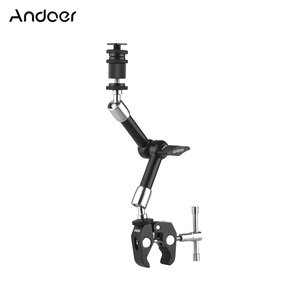 7 inch Andoer " 11" Нержавеющая сталь артикулирующий фрикционный рычаг с плоскогубцами зажим для камера Rig DSLR монитор светодиодный фонарик микрофон - Цвет: 7 inch