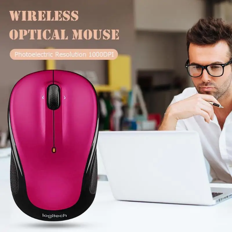 Logitech M325 3 кнопки USB беспроводной 1000 dpi 2,4 GHz Unifying оптическая мышь Компьютерные периферийные аксессуары