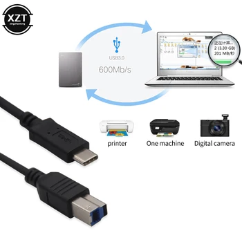 

USB 3.1 Type C to 3.0 B BM Cable Interface Data Transmission Connector for Phone Macbook Laptop Printer Hard Disk Scanner