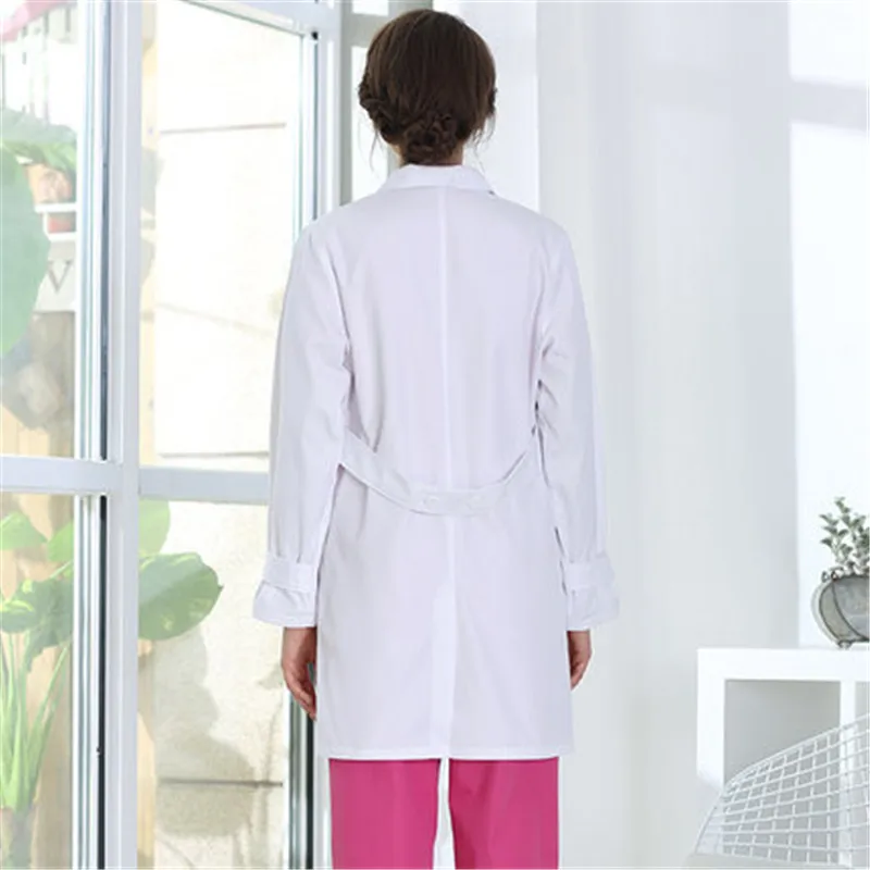 White coat long sleeve physician uniform women and men laboratory clothing doctors tattoo beauty salon pharmacy work clothes