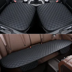 Universal Leather Car Seat Cover Set - Premium Protection and Comfort Accessories (Black 1 set)