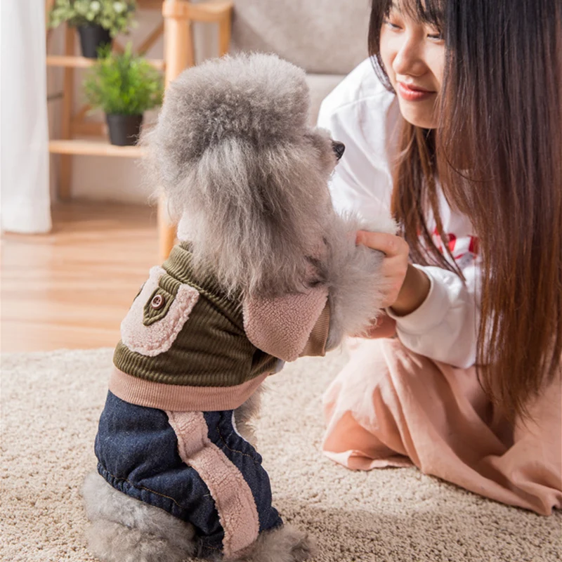 Hipidog осень зима теплая кошка курта для собак Pet хлопковое пальто дропшиппинг