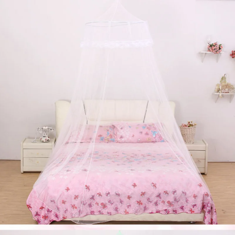 

Netting Canopy Circular 1pc Mosquito Net Beautiful Worldwide Elegant Round Lace Bed Canopy Netting Curtain Dome Girl Room Decor