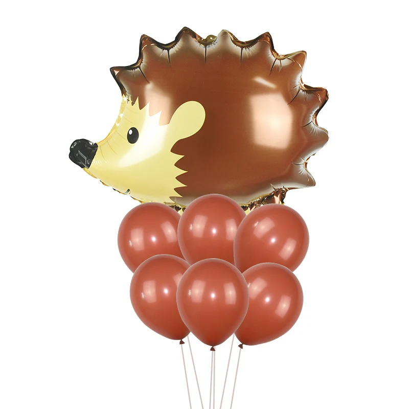 Мультяшные животные Енот лиса Ежик Фольга Воздушный шар для леса джунгли тематическая вечеринка на день рождения украшения для детей - Цвет: S03