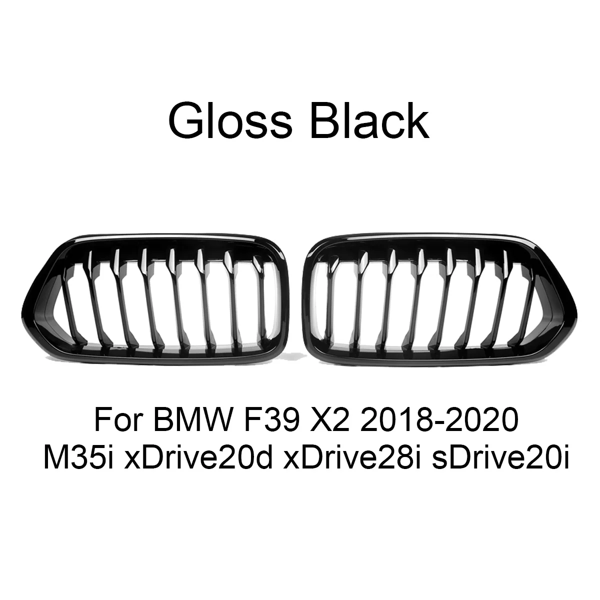 MAGII Auto Front Kühlergrille für BMW X2 F39 2018 2019 2020 2021,  Frontstoßstangengitter Kühlergrill Kühlergitter, Auto Kühlergrill Grill  Lufteinlassgrill Frontgrill Zubehör,C Black+Silver: : Auto &  Motorrad