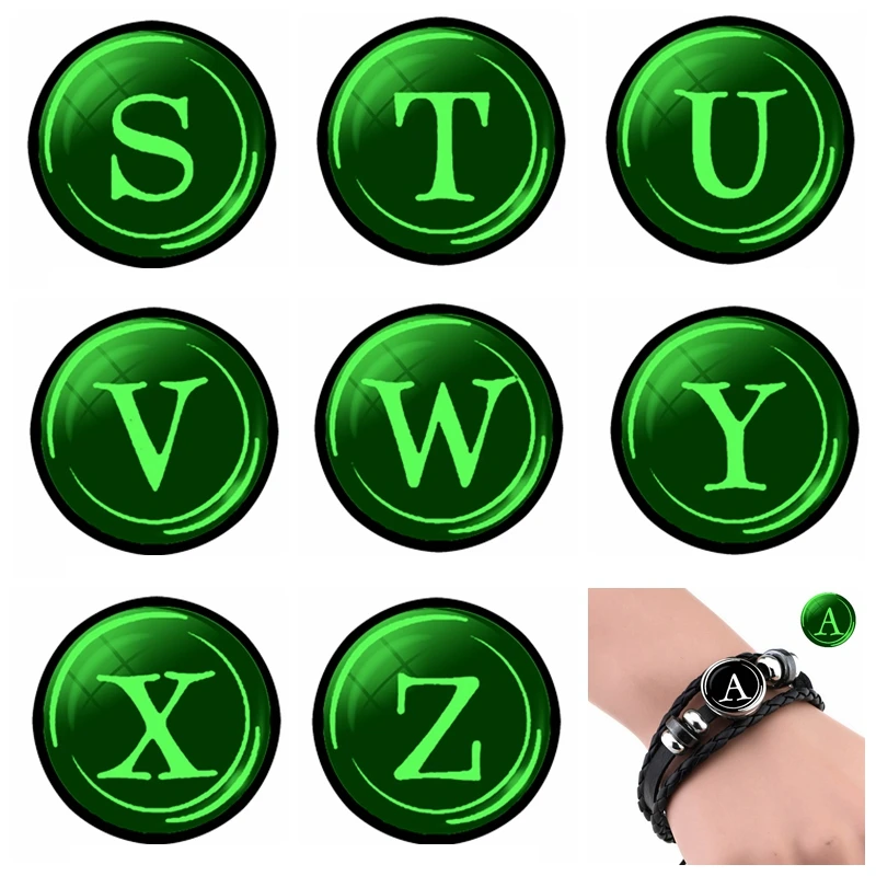 Luminous Leather Bracelet 26 Letters Name Rope For Men Women