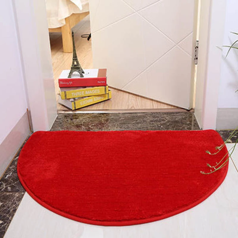 

Multicolor Household Bathroom Door Absorbent Floor Mat Semicircle Bedroom Kitchen Door Non-slip Floor Mat Door Entrance Carpet