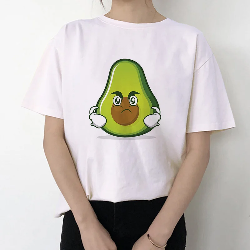 Авокадо Летняя женская футболка модная Футболка harajuku с коротким рукавом